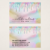 Rainbow Holographic Glitzer Tropfens Bracelet Disp (Vorne & Hinten)