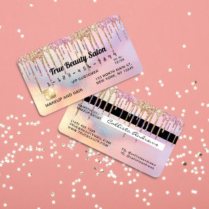 Rainbow Holographic Glitzer Tropfens Credit Visitenkarte