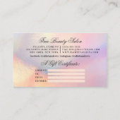 Rainbow Holographic Glitzer Tropfens Geschenk Visitenkarte (Rückseite)