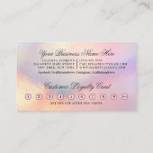 Rainbow Holographic Glitzer Tropfens Loyalty Treuekarte (Rückseite)