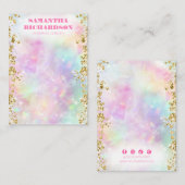 Rainbow Holographic Iridescent Juwelier Visitenkarte (Vorne/Hinten)