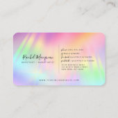 Rainbow Holographic Iridescent Unicorage Script Treuekarte (Rückseite)