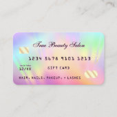 Rainbow Holographic Iridescent Unicorn Gift Card Visitenkarte (Vorderseite)