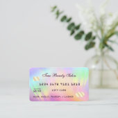 Rainbow Holographic Iridescent Unicorn Gift Card Visitenkarte (Stehend Vorderseite)
