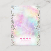Rainbow Holographic Juwelier Silver Display Visitenkarte (Rückseite)
