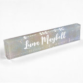 Rainbow Holographic Name Tag Namensplakette