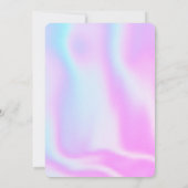 Rainbow Holographic Tropfen Abschluss Einladung (Rückseite)