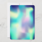 Rainbow Holographic Tropfen Abschluss Einladung (Rückseite)