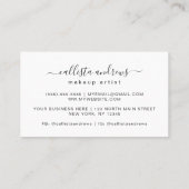 Rainbow Holographic Typography Makeup Artist Visitenkarte (Rückseite)