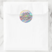 Rainbow Holography Glam Glitzer Funkelnd Lippen Runder Aufkleber (Tasche)