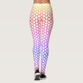 Rainbow Honeycomb Grid Pattern Leggings (Rückseite)