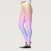 Rainbow Honeycomb Grid Pattern Leggings (Links)