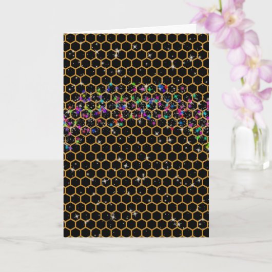 Rainbow Honeycomb Karte (Orchidee)
