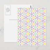 Rainbow Honeycomb Postkarte (Vorne/Hinten)