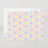 Rainbow Honeycomb Postkarte (Vorne/Hinten)