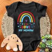 Rainbow höre ich Liebe Mein Memaw Baby Strampler