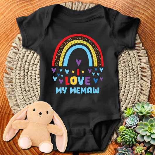 Rainbow höre ich Liebe Mein Memaw Baby Strampler