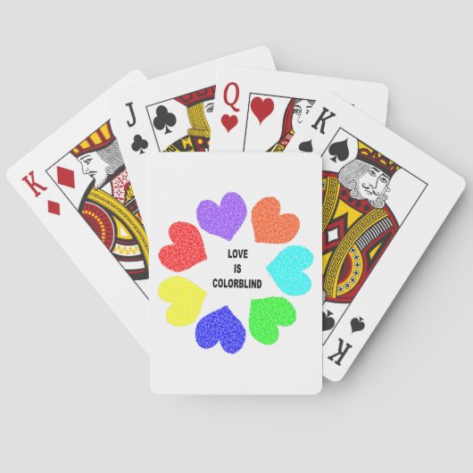 Rainbow-Hörer für interrassische Liebe Spielkarten (Rückseite)