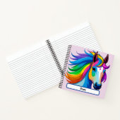 Rainbow Horn Notebook mit individueller Nametag Notizblock (Innenseite)