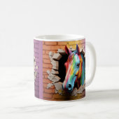 Rainbow Horse Break Out Kaffeetasse (VorderseiteRechts)