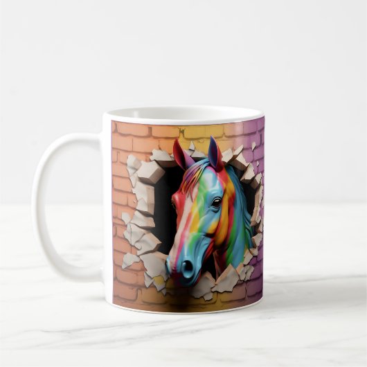 Rainbow Horse Break Out Kaffeetasse (Links)