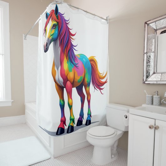 Rainbow Horse Duschvorhang (Beispiel)