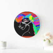 Rainbow Horse Große Wanduhr (Zuhause)