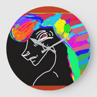 Rainbow Horse Große Wanduhr