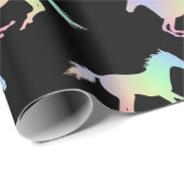 Rainbow Horse Silhouette Black Geschenkpapier (Rolleneckpunkt)