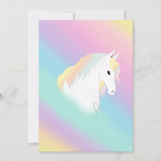Rainbow Horse Unicorn Reittier Girly Einladung