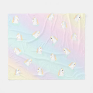 Rainbow Horse Unicorn Reittier Girly Fleecedecke