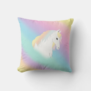 Rainbow Horse Unicorn Reittier Girly Kissen