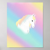 Rainbow Horse Unicorn Reittier Girly Poster (Vorne)
