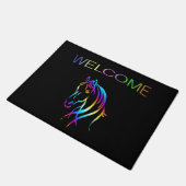 Rainbow Horse Welcome Mat Fußmatte (Schrägansicht)