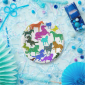 Rainbow Horses - "Dotty about Pferde!" Pappteller (Party)