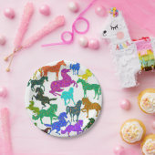 Rainbow Horses - "Dotty about Pferde!" Pappteller (Party)