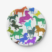 Rainbow Horses - "Dotty about Pferde!" Pappteller (Vorderseite)