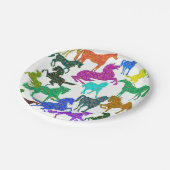 Rainbow Horses - "Dotty about Pferde!" Pappteller (Schrägansicht)