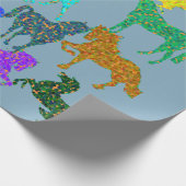 Rainbow Horses - Wrapping Paper Geschenkpapier (Ecke)