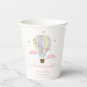 Rainbow Hot Air Ballon Cloud Star Baby Dusche Pappbecher (Vorderseite)