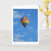 Rainbow Hot Air Ballon Flying in der Sky Karte (Gelbe Blume)