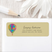 Rainbow Hot Air Ballon Rücksendeadresse (Insitu)