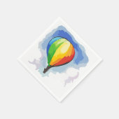 Rainbow Hot Air Ballon Serviette (Ecke)