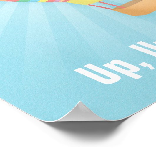 Rainbow Hot Air Ballon Wall Decoder Poster (Ecke)