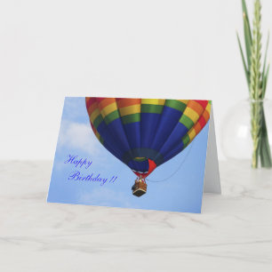 Rainbow Hot Air Ballooning Geburtstagkarte Karte