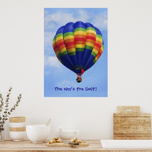 Rainbow Hot Air Ballooning Poster (Küche)