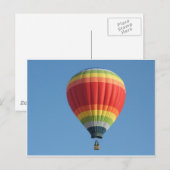 Rainbow hot air baloon postkarte (Vorne/Hinten)