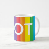 Rainbow "HOT" Mug Kaffeetasse (VorderseiteRechts)
