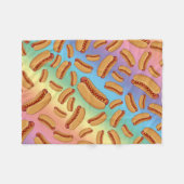 Rainbow-Hotdogs Fleecedecke (Vorderseite (Horizontal))