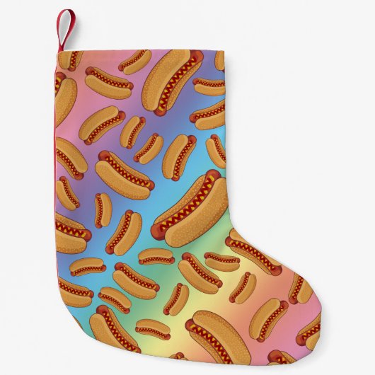 Rainbow-Hotdogs Kleiner Weihnachtsstrumpf (Vorderseite)